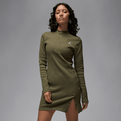 Nike ニットワンピース Jordan Long-Sleeve Knit Dress Jordan Women's 1/2-Zip Long-Sleeve Knit Dress. Nike.com